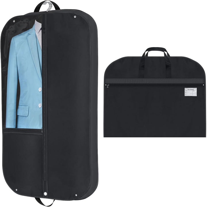 Waterproof Oxford Garment Bag – Suit Cover with Gusset &amp; Pockets (2-Pack)