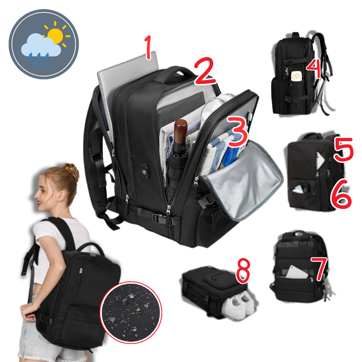 Waterproof Travel Backpack with USB