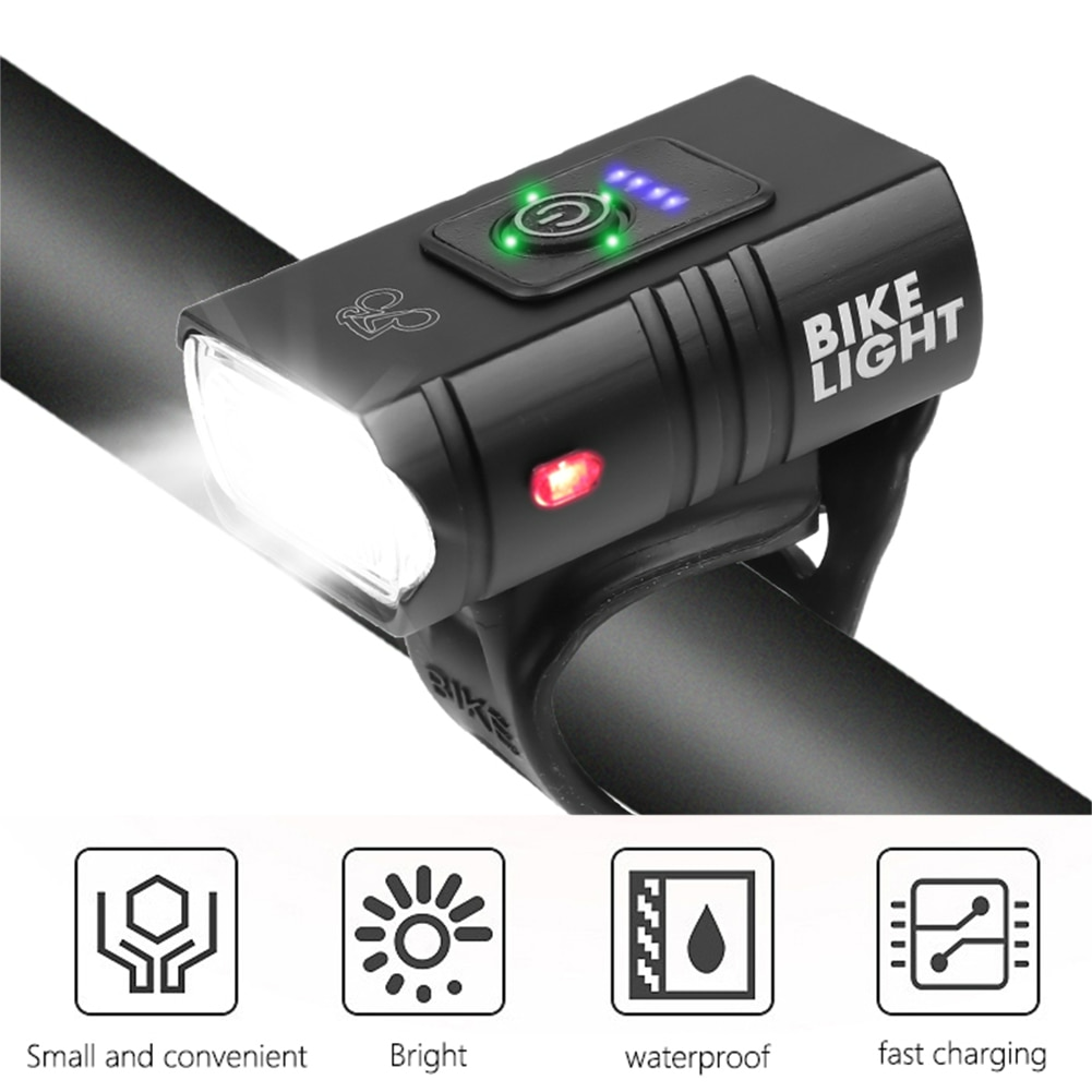 Waterproof USB Rechargeable Front Bike Headlight