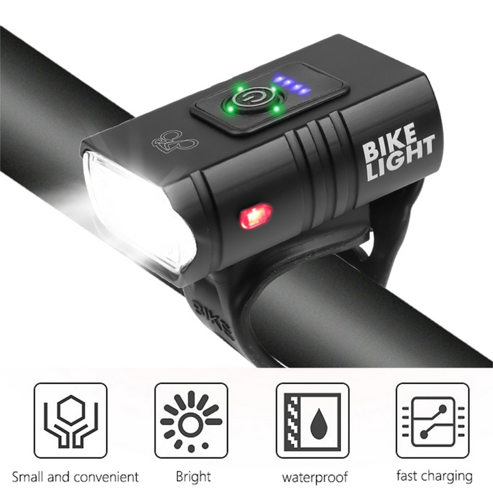 Waterproof USB Rechargeable Front Bike Headlight