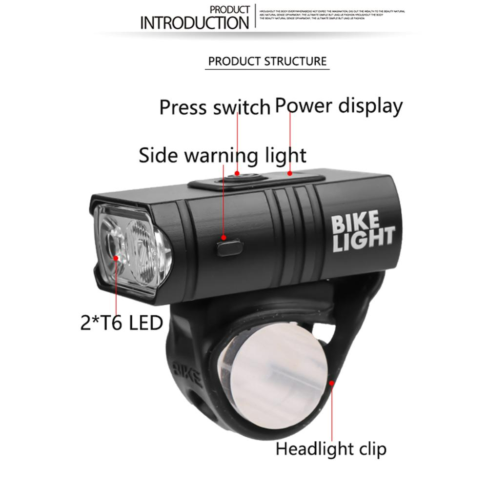 Waterproof USB Rechargeable Front Bike Headlight