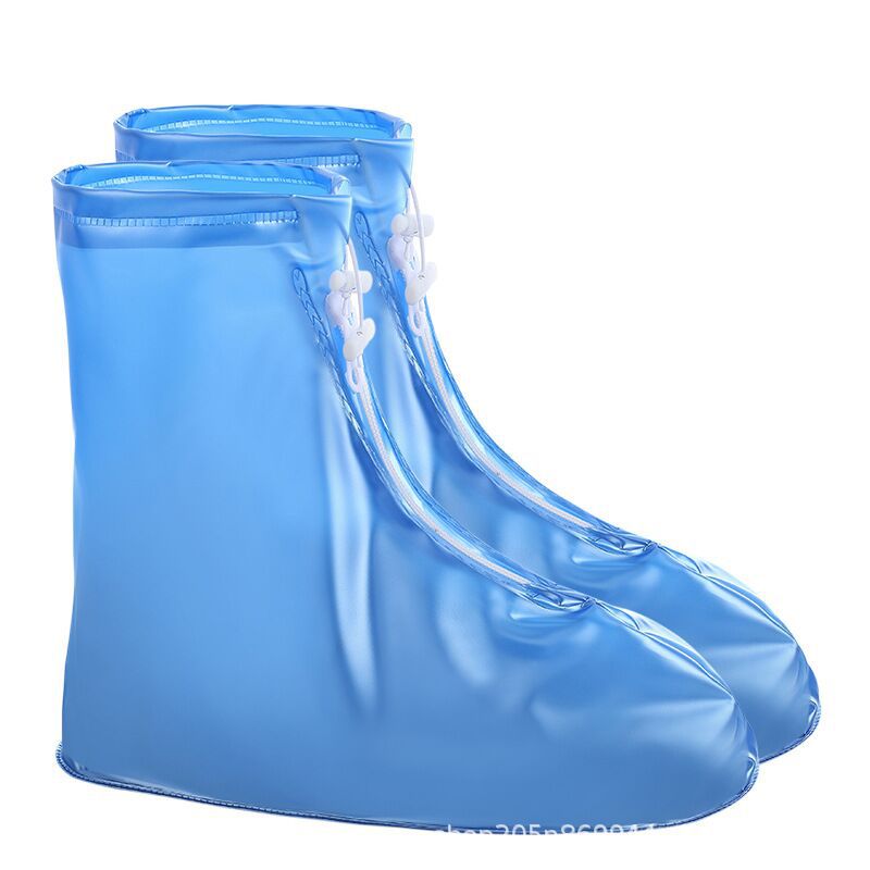 Waterproof Zippered Overshoe Rain Boot Covers with Anti-Slip Sole