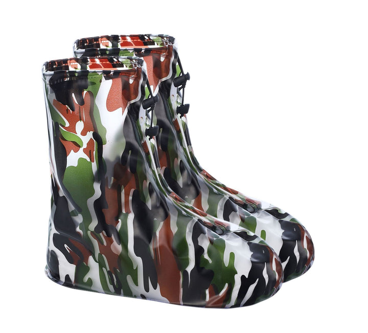 Waterproof Zippered Overshoe Rain Boot Covers with Anti-Slip Sole