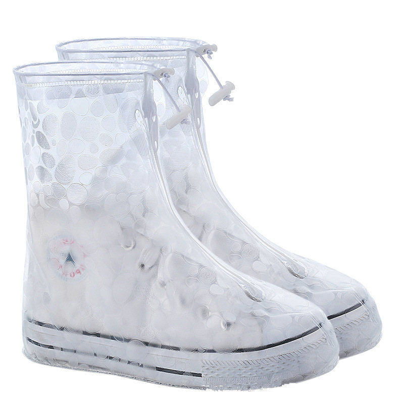 Waterproof Zippered Overshoe Rain Boot Covers with Anti-Slip Sole