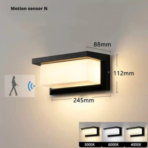 Weatherproof Wall Light with Automatic Light Activation for Entrances, Patios &amp; Pathways