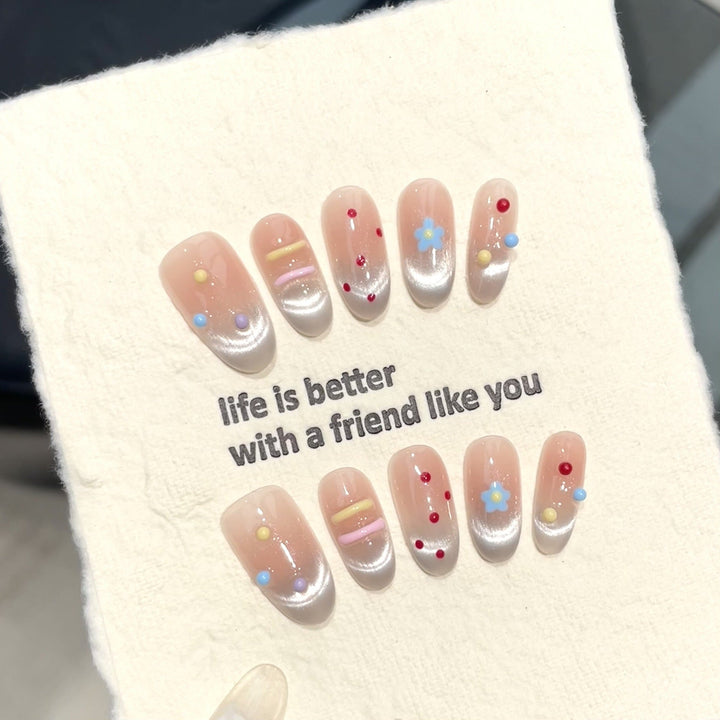 Whimsical Decorative Press-On Nail Art Set