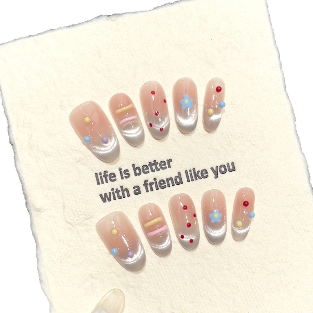 Whimsical Decorative Press-On Nail Art Set