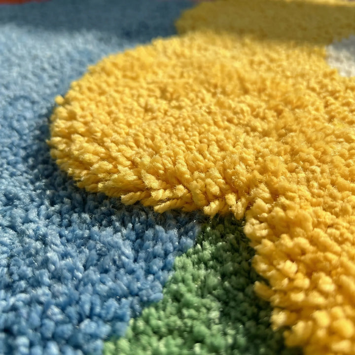 Whimsical Floral Area Rug for Living Room &amp; Bedroom