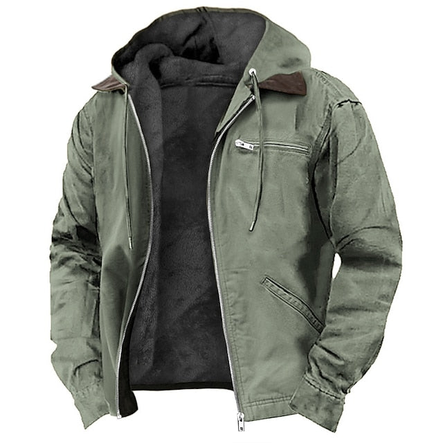Windproof Outdoor Jacket with Warm Lining