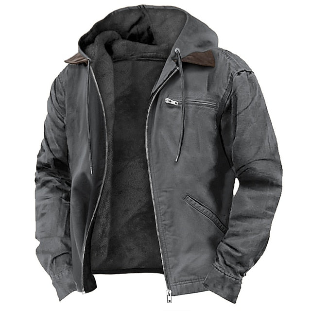 Windproof Outdoor Jacket with Warm Lining