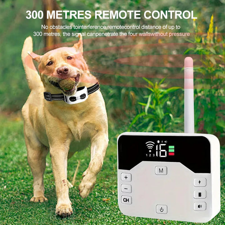 Wireless Fence &amp; Training Collar 2-in-1 - Waterproof &amp; Rechargeable