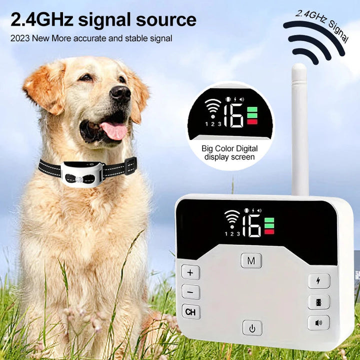 Wireless Fence &amp; Training Collar 2-in-1 - Waterproof &amp; Rechargeable